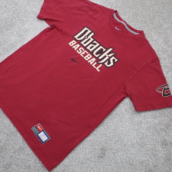 Nike Arizona Diamondbacks Shirt Mens Medium Red Regular Fit MLB Short Sleeve - Picture 4 of 11
